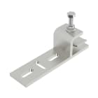 OBO BETTERMANN - Dispositivo di fissaggio in acciaio INOX A2 1.4301 per spessori fino a 28 mm, dimensioni 153x40x44mm, senza trattamento aggiuntivo.