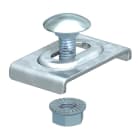 OBO BETTERMANN - Clip fissaggio passante grigliata per fissaggio separatore in acciaio zincato a caldo per immersione GKT 38 FT.