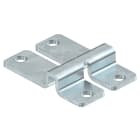 OBO BETTERMANN - Staffa parete con gancio centrale per passaggio a rivettare o avvitare in acciaio zincato a caldo per immersione 47x32x9.