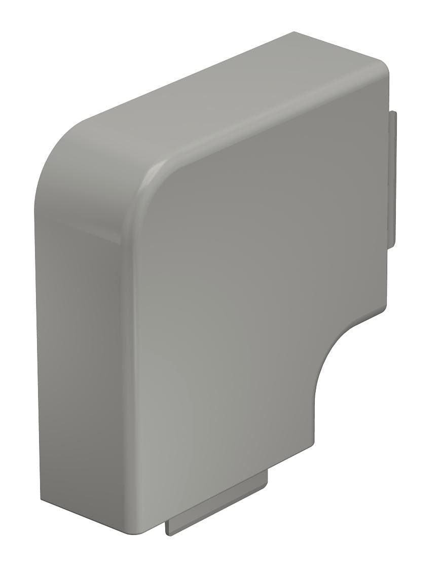 OBO BETTERMANN - Coperchio angolo piano 40x90mm Polivinilcloruro grigio pietra RAL 7030 WDHF40090GR.