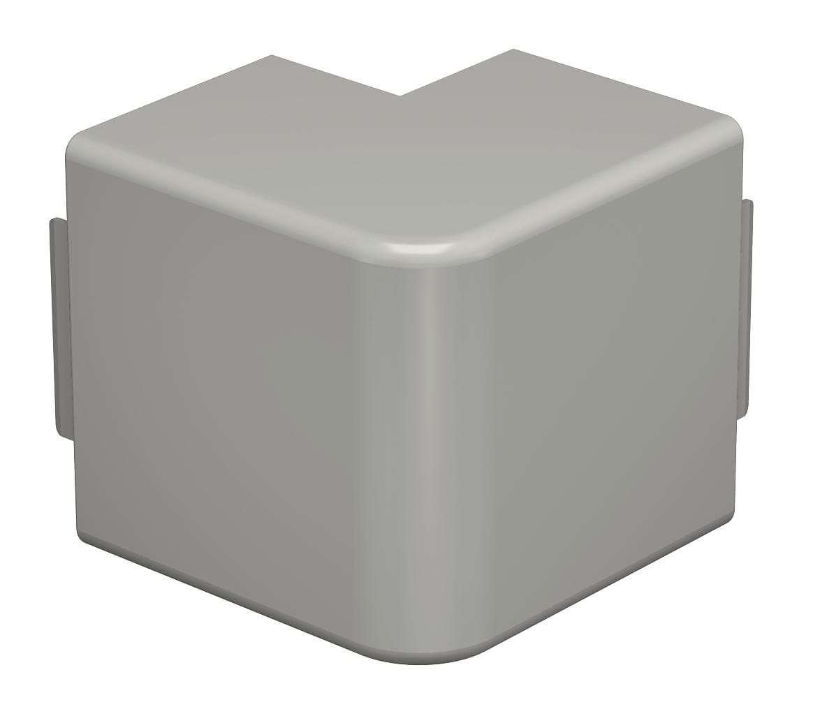 OBO BETTERMANN - Coperchio angolare esterno 60x90mm in Polivinilcloruro grigio pietra RAL 7030 WD-HA60090GR.