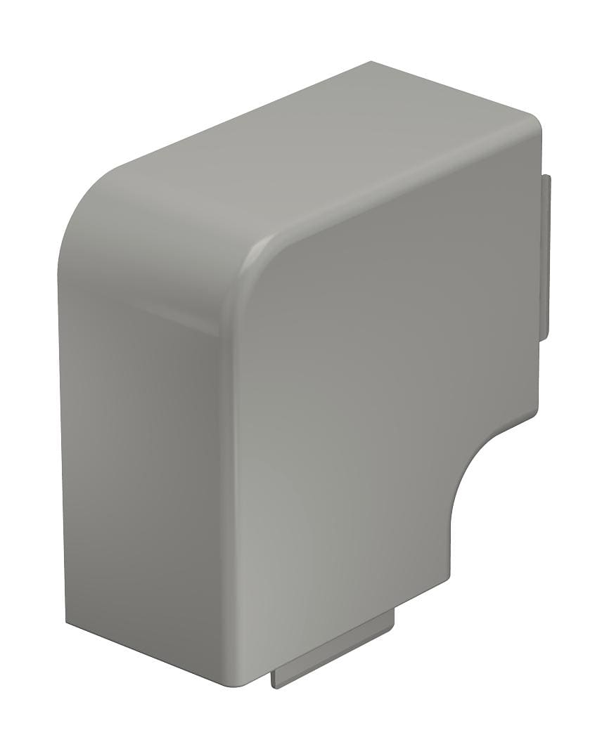 OBO BETTERMANN - Coperchio angolo piano 60x90mm Polivinilcloruro grigio pietra RAL 7030 WDHF60090GR.