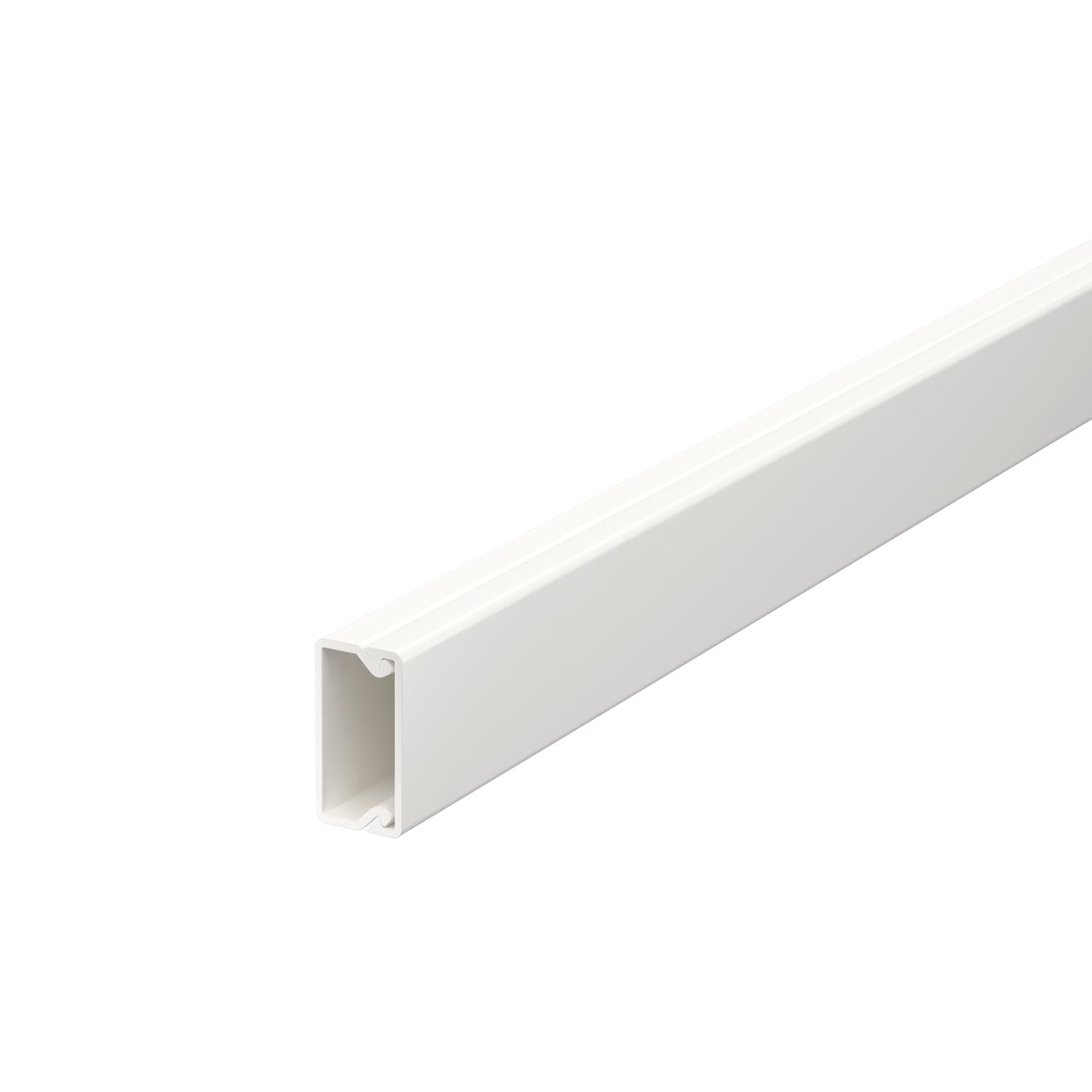 OBO BETTERMANN - Canale portacavi parete 10x20x2000 Polivinilcloruro bianco RAL 9010 con pellicola adesiva.