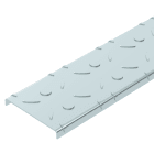 OBO BETTERMANN - DBKR 100 Coperchio Mandorlato per Canale Calpestabile 100x3000 Acciaio Zincatura a Nastro Double Dip Zinco/Alluminio.