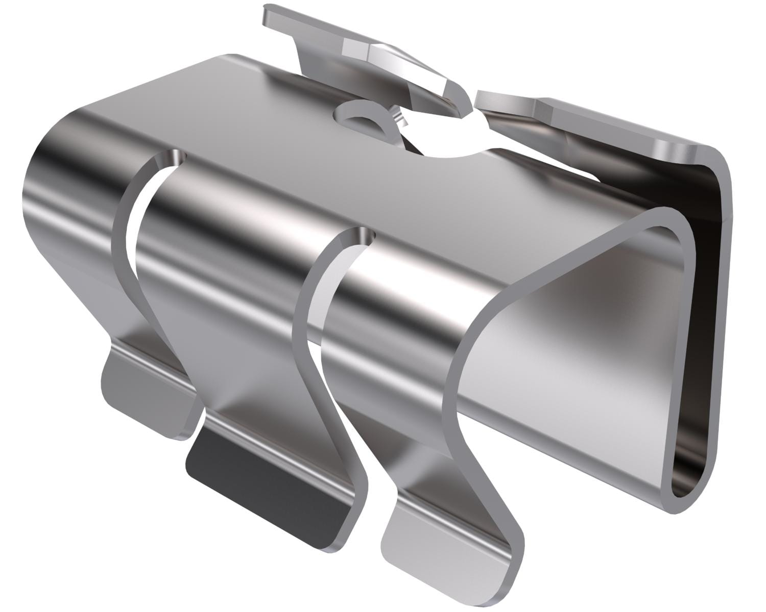 OBO BETTERMANN - Clip coperchio non forato 19x25x19 Acciaio INOX A2 1.4310 non trattato ulteriore trattamento DK DRLU A2.