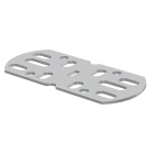 OBO BETTERMANN - VF AZK A4 connettore lineare e angolare per passarella AZ 45x100 in acciaio inossidabile 1.4571 non trattato, con ulteriore trattamento.