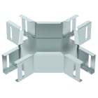 OBO BETTERMANN - Derivazione a croce per passerella illuminazione 50x50 in acciaio zincato a nastro Double Dip, zinco/alluminio.