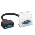 OBO BETTERMANN - MTG-VGA Supporto Multimediale con Cavo, Presa 45x45mm in Policarbonato Bianco RAL 9010.