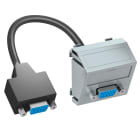 OBO BETTERMANN - Supporto multimediale VGA con cavo, presa 45x45mm in policarbonato e alluminio laccato.