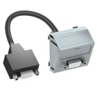 OBO BETTERMANN - Supporto multim., D-Sub9 con cavo, presa-presa 45x45mm in Policarbonato e alluminio laccato.