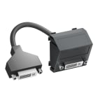 OBO BETTERMANN - Supporto multim., DVI con cavo, presa-presa 45x45mm in Policarbonato nero-grigio RAL 7021.