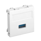 OBO BETTERMANN - Supporto multim., USB 3.0 A con collegamento a vite 45x45mm in Policarbonato bianco RAL 9010 MTG-U3A S RW1. 6104874