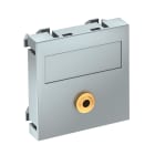 OBO BETTERMANN - Supporto multimediale con jack audio, presa saldata 45x45mm in policarbonato e alluminio laccato.