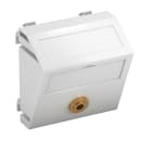 OBO BETTERMANN - Supporto multimediale con jack audio, 1x presa di connessione sald. 45x45mm in policarbonato bianco RAL 9010.