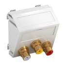 OBO BETTERMANN - Presa audio/video 3x accoppiamento, 45x45mm, policarbonato bianco RAL 9010.