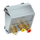 OBO BETTERMANN - Presa audio/video 3x accoppiamento, 45x45mm Policarbonato alluminio laccato MTS-12R F AL1.