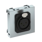 OBO BETTERMANN - Supporto multim., XLR, 3-pin con collegamento a vite 45x45mm in Policarbonato e alluminio laccato.
