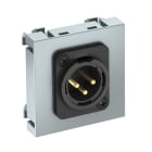 OBO BETTERMANN - Supporto multim., XLR, 3-pin connettore vite 45x45mm Policarbonato alluminio laccato.