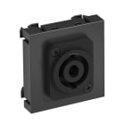 OBO BETTERMANN - Supporto multim., Speakon con collegamento a vite 45x45mm in policarbonato nero-grigio RAL 7021.