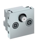 OBO BETTERMANN - Presa antenna singola Radio-TV-SAT 45x45mm in Policarbonato e alluminio laccato.