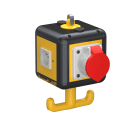 OBO BETTERMANN - HoverCube VH-4 IP20, maniglia, NF 140x140x252 in Poliammide nero grafite RAL 9011.