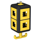 OBO BETTERMANN - HoverCube IP20, maniglia, EK/EKR 140x140x352 in poliammide nero grafite RAL 9011.