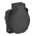 OBO BETTERMANN - asd-d0 sw presa singola 0° prot. contatto +coperchio 50x61mm nero.