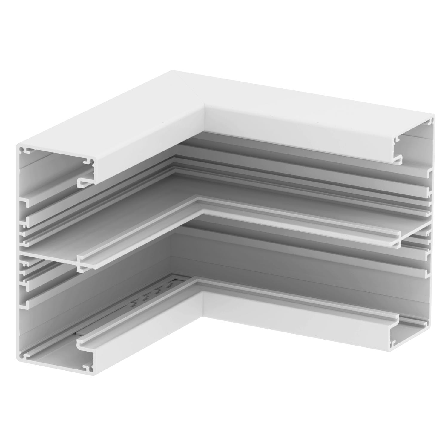OBO BETTERMANN - Angolo interno in alluminio rigido 53x130x175 bianco RAL 9010.