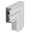 OBO BETTERMANN - Curva piana in alluminio, forma rigida 53x130x225 anodizzato.