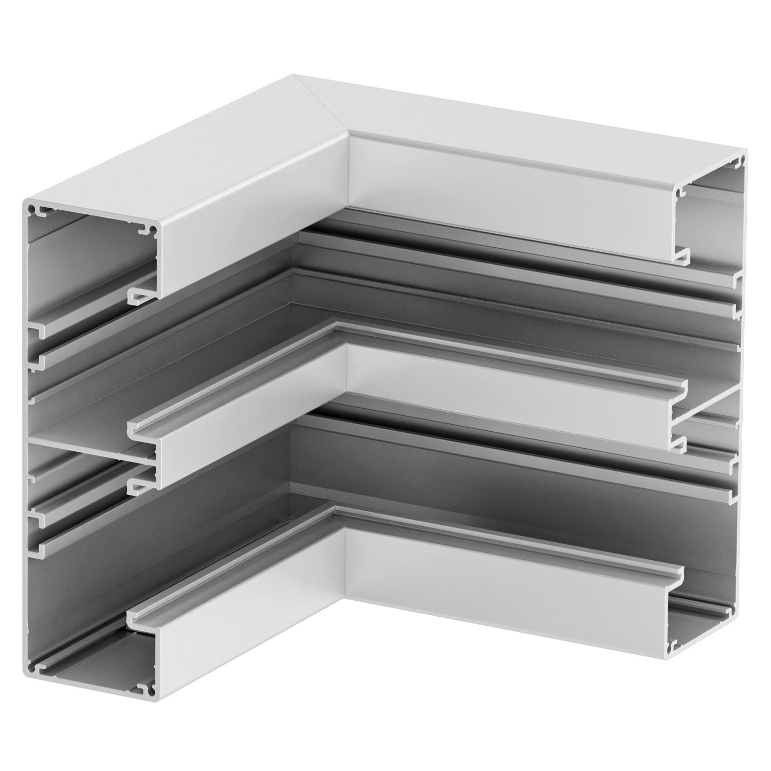 OBO BETTERMANN - Angolo interno in alluminio rigido 53x165x175 anodizzato.