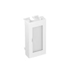 OBO BETTERMANN - Coperchio cieco 1/2 modulo con pannello di etichettatura 45x22,5mm in Policarbonato bianco RAL 9010 ADP-BF RW0.5.