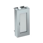 OBO BETTERMANN - Coperchio cieco 1/2 modulo con pannello di etichettatura 45x22,5mm in Policarbonato e alluminio laccato.