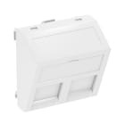 OBO BETTERMANN - Supporto per presa dati 2x Tipo C 45x45mm in policarbonato bianco RAL 9010. 6119250