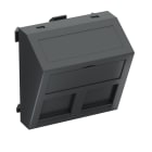 OBO BETTERMANN - Supporto presa dati 2x tipo C 45x45mm in policarbonato nero-grigio RAL 7021.