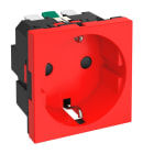 OBO BETTERMANN - Presa 0° singola contatto protettivo cavo flex 45x45x43 Policarbonato rosso segnale RAL 3001.