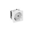OBO BETTERMANN - Schuko 33 gradi, singola contatto protettivo 250V, 10/16A in policarbonato bianco RAL 9010.