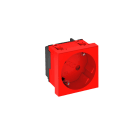 OBO BETTERMANN - Schuko 33° singola contatto protettivo 250V 10/16A Policarbonato rosso segnale RAL 3001.