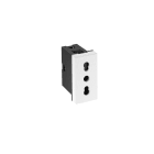 OBO BETTERMANN - Presa 0Â° singola Italia P17/11 250V 10/16A Policarbonato bianco RAL 9010.