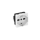 OBO BETTERMANN - Presa 0° singola Italia P40, cavo flessibile 45x45x39 Policarbonato bianco RAL 9010.