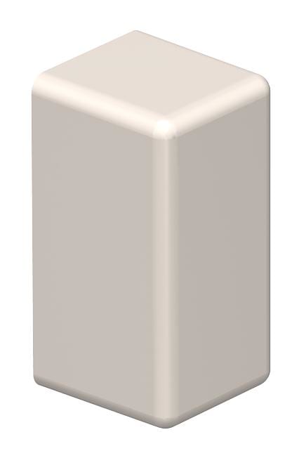 OBO BETTERMANN - Elemento terminale 10x20mm in polivinilcloruro bianco crema RAL 9001.