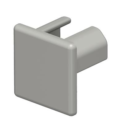 OBO BETTERMANN - Elemento terminale 15x15mm in polivinilcloruro grigio pietra RAL 7030 per WDK HE15015GR.