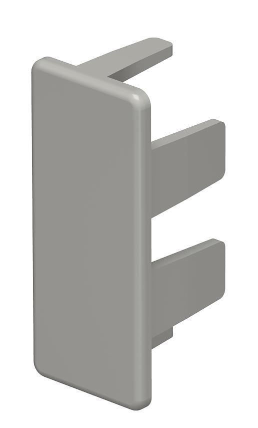 OBO BETTERMANN - Elemento terminale 15x40mm in Polivinilcloruro grigio pietra RAL 7030 WD HE15040GR.