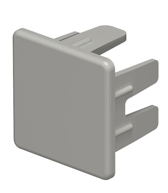 OBO BETTERMANN - Elemento terminale 25x25mm in Polivinilcloruro grigio pietra RAL 7030 WD HE25025GR.