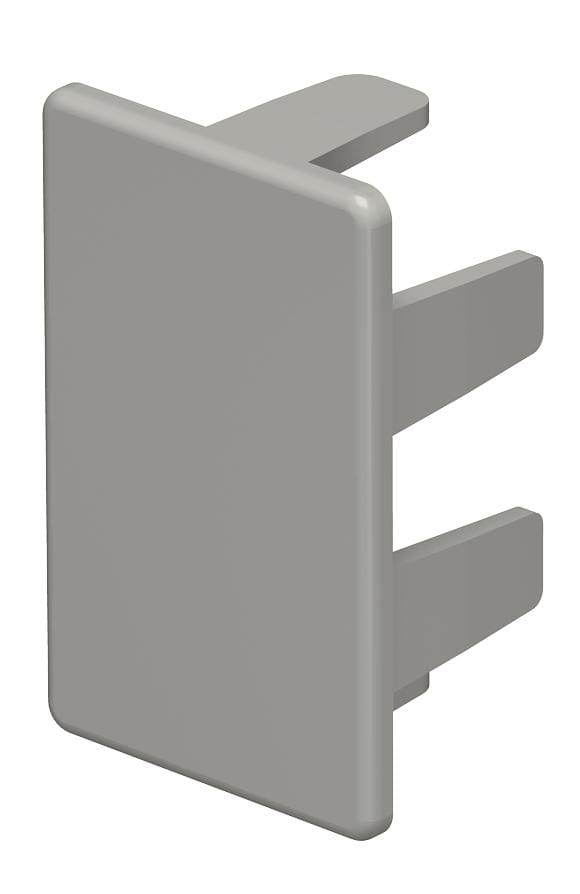 OBO BETTERMANN - Elemento terminale 25x40mm in polivinilcloruro grigio pietra RAL 7030 WD HE25040GR.