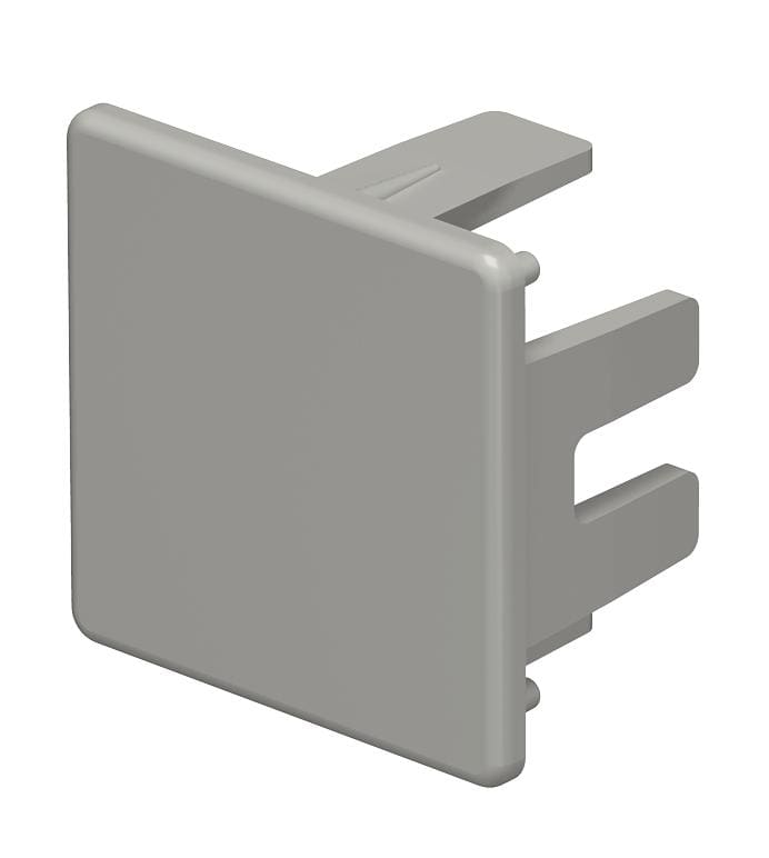 OBO BETTERMANN - Elemento terminale 30x30mm in polivinilcloruro grigio pietra RAL 7030 WD HE30030GR.