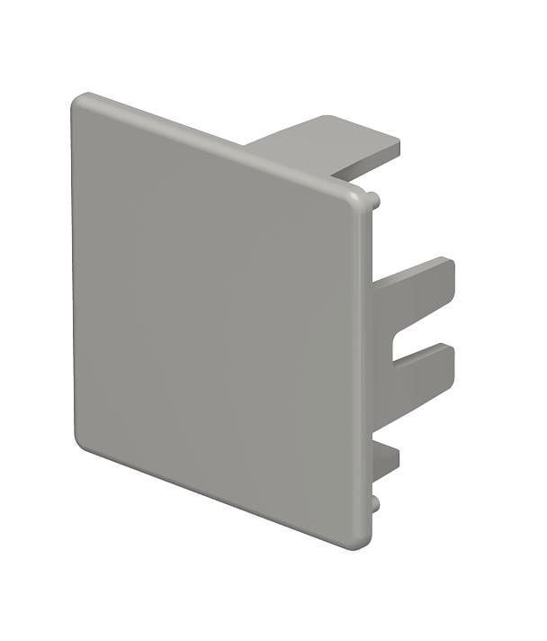 OBO BETTERMANN - Elemento terminale 40x40mm in Polivinilcloruro grigio pietra RAL 7030 per WDK HE40040GR.