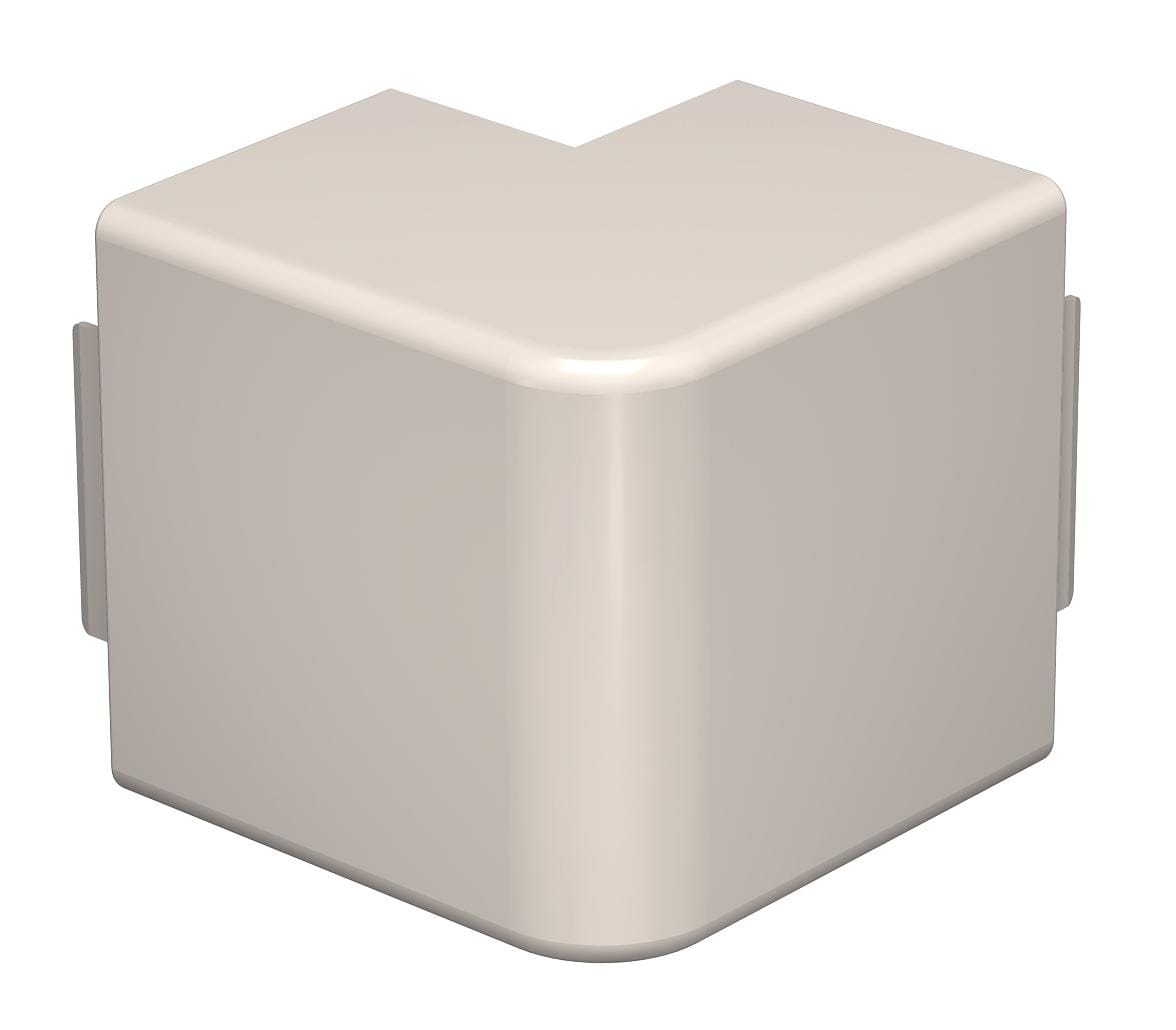 OBO BETTERMANN - Coperchio angolare esterno 60x90mm in Polivinilcloruro bianco crema RAL 9001 WD-HA60090CW.