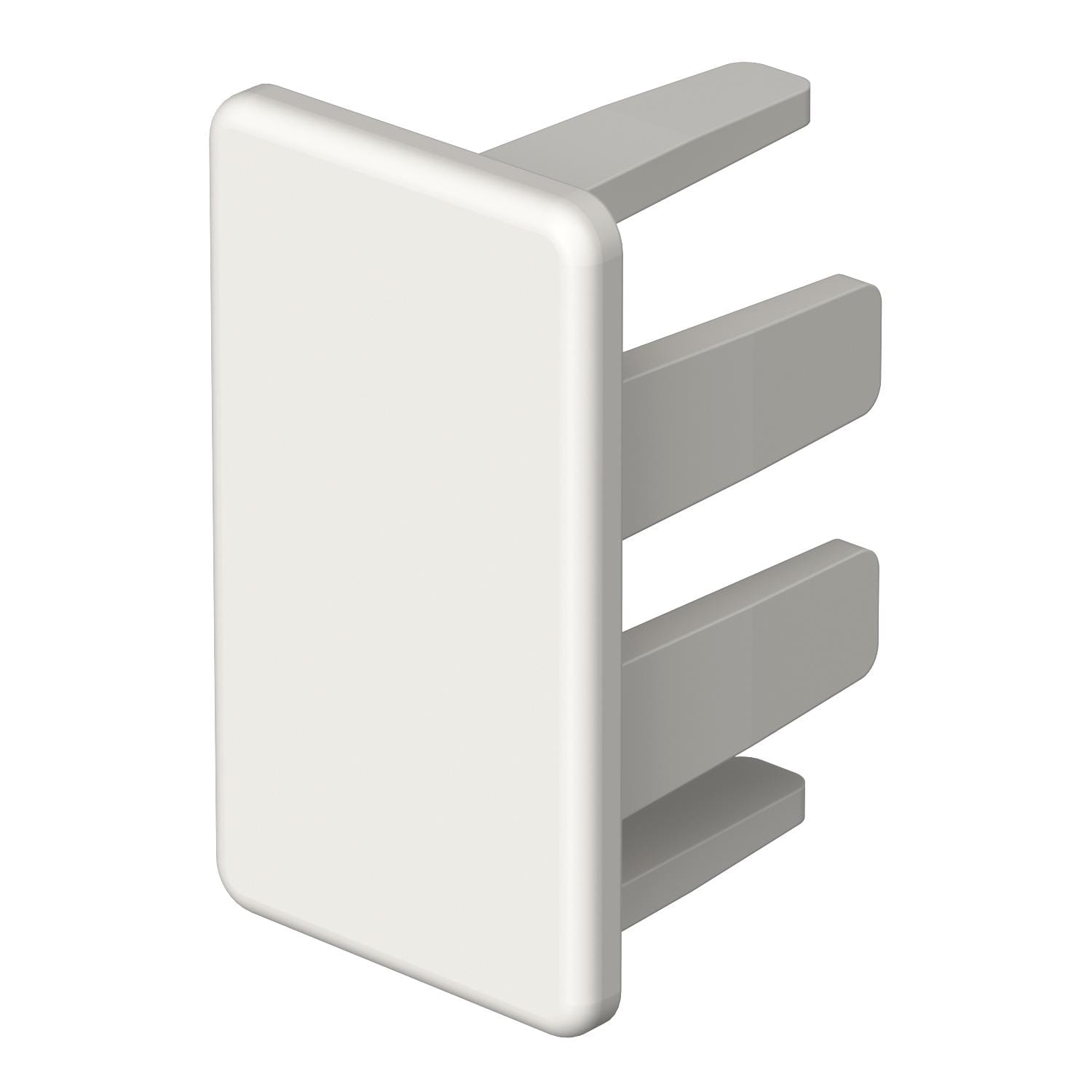 OBO BETTERMANN - Elemento terminale halogen-free 15x30mm in policarbonato/acrilnitrile butadiene stirolo bianco RAL 9010.