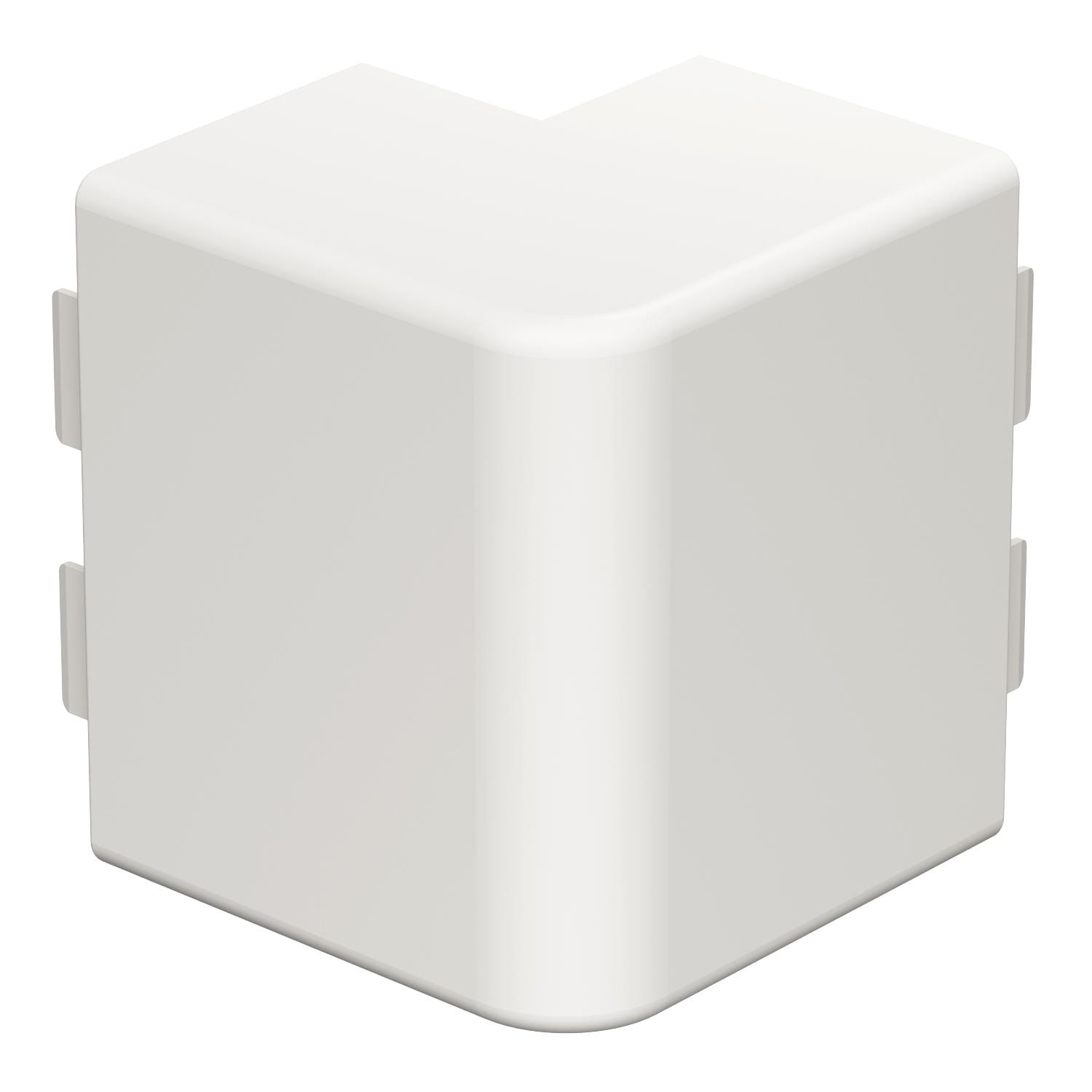 OBO BETTERMANN - Coperchio angolare esterno halogen-free 60x110mm in Policarbonato/acrilnitrile butadiene stirolo bianco RAL 9010.
