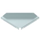 OBO BETTERMANN - Piastra angolare LEB 25 FS per passerella e scaletta R250mm in Acciaio zincato continuo.